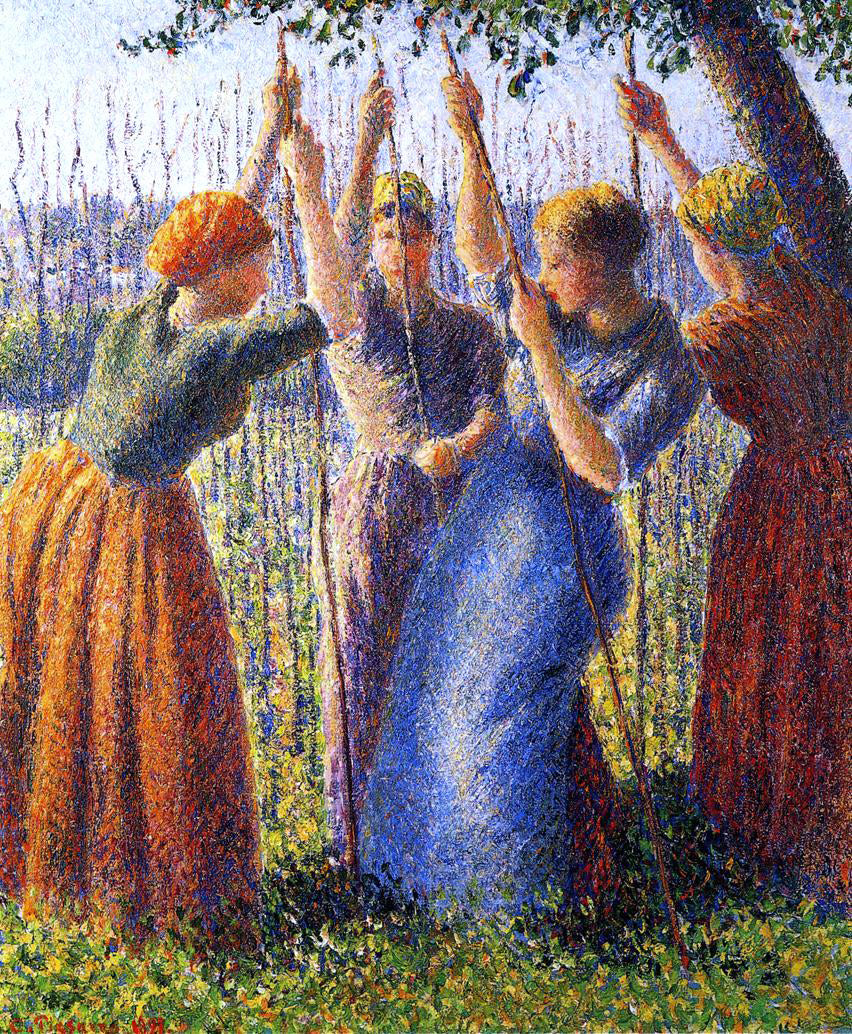 Camille Pissarro Peasant Women Planting Stakes Canvas Art