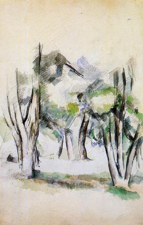  Paul Cezanne Trees - Canvas Art Print