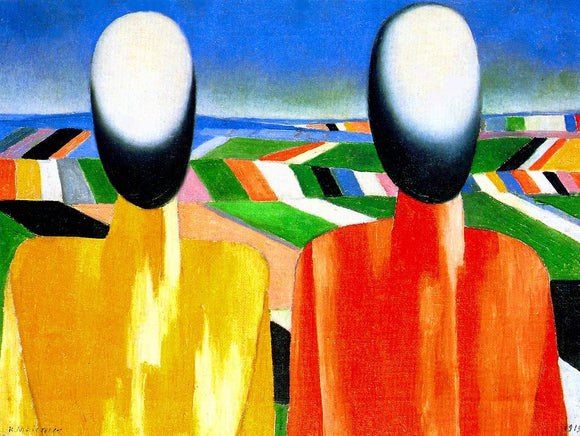  Kazimir Malevich Peasants - Canvas Art Print