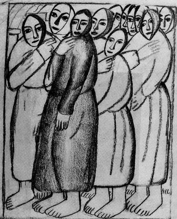  Kazimir Malevich Peasant Women in a Church - Canvas Art Print