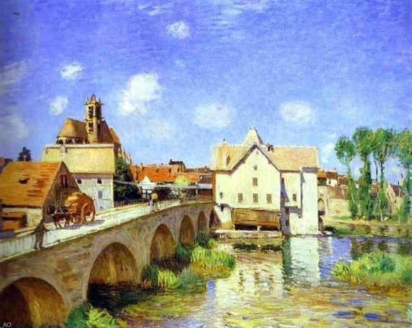  Alfred Sisley The Bridge at Moret - Canvas Art Print