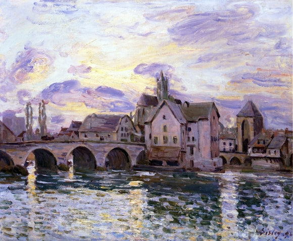  Alfred Sisley The Bridge at Moret at Sunset - Canvas Art Print