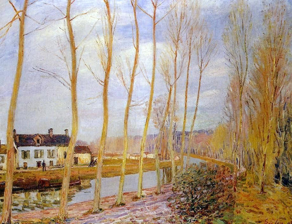  Alfred Sisley The Loing Canal at Moret - Canvas Art Print