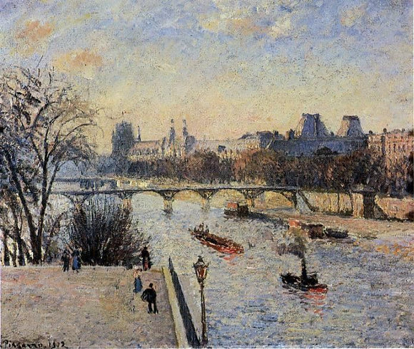  Camille Pissarro The Louvre - Canvas Art Print