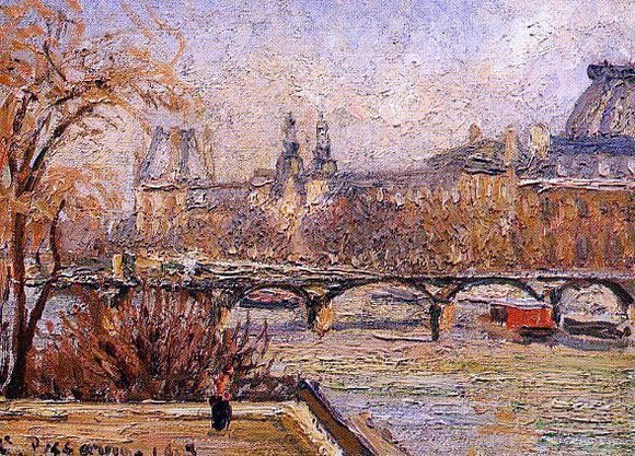  Camille Pissarro The Louvre - Morning - Canvas Art Print
