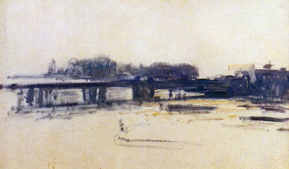  Claude Oscar Monet Charing Cross Bridge (study) - Canvas Art Print