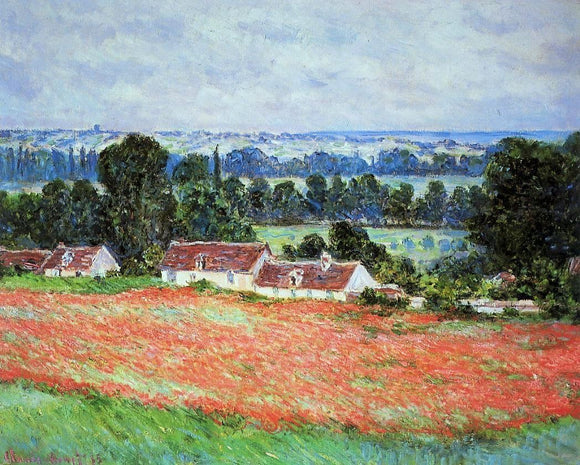  Claude Oscar Monet Poppy Field at Giverny - Canvas Art Print