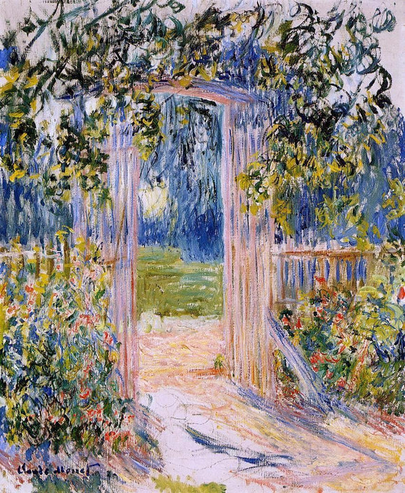  Claude Oscar Monet A Garden Gate - Canvas Art Print