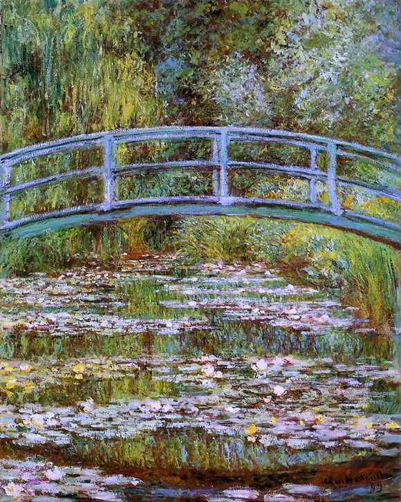  Claude Oscar Monet A Water-Lily Pond (also known as Japanese Bridge) - Canvas Art Print