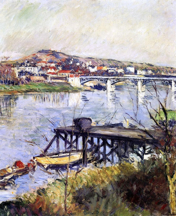  Gustave Caillebotte The Argenteuil Bridge - Canvas Art Print