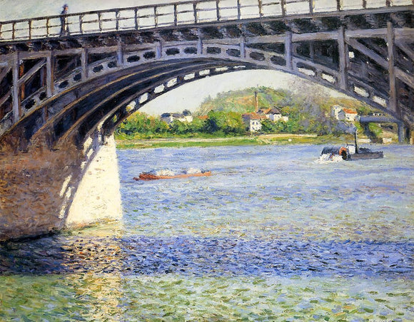  Gustave Caillebotte The Argenteuil Bridge and the Seine - Canvas Art Print