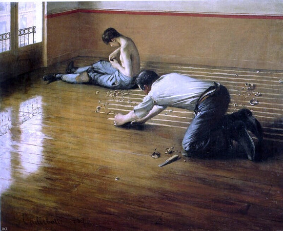  Gustave Caillebotte The Floor Scrapers - Canvas Art Print
