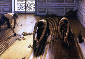  Gustave Caillebotte The Floor Scrapers (also known as The Floor Strippers) - Canvas Art Print