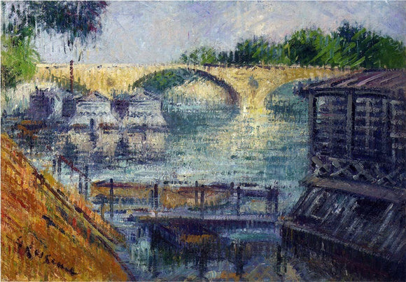  Gustave Loiseau Boats on the Seine - Canvas Art Print