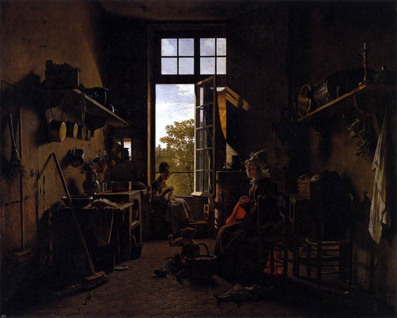  Martin Drolling Interior of a Kitchen - Canvas Art Print
