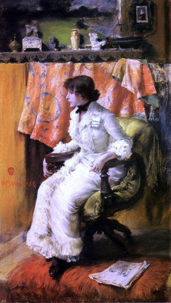  William Merritt Chase In the Studio (also known as Virginia Gerson) - Canvas Art Print