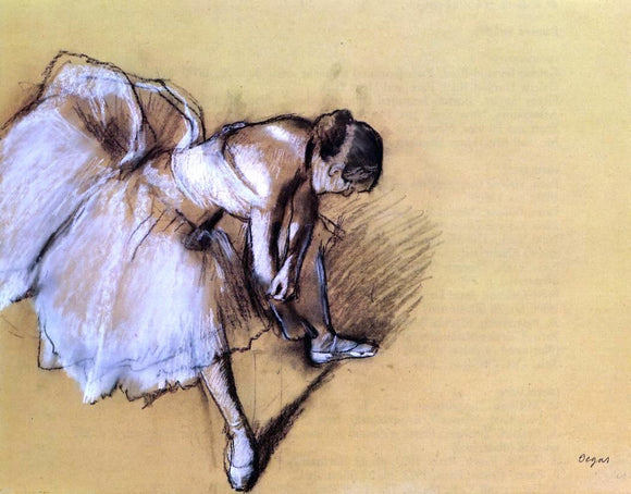  Edgar Degas Dancer Adjusting Her Slipper - Canvas Art Print