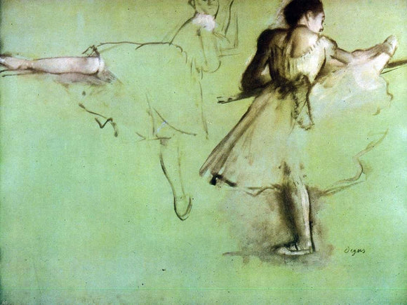  Edgar Degas Dancers at the Barre (study) - Canvas Art Print