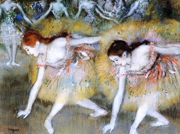  Edgar Degas Dancers Bending Down (also known as The Ballerinas) - Canvas Art Print