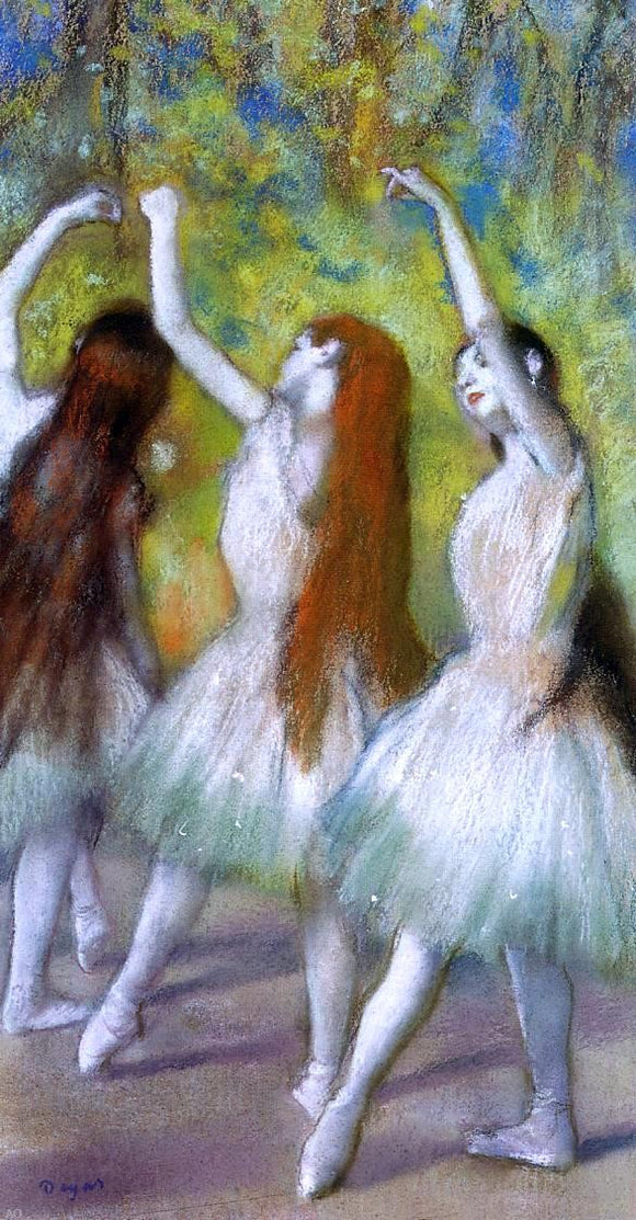  Edgar Degas Dancers in Green - Canvas Art Print