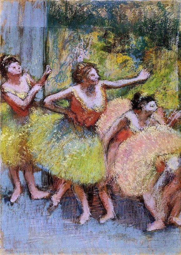  Edgar Degas Dancers in Green and Yellow - Canvas Art Print