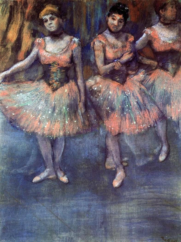  Edgar Degas Three Dancers before Exercise - Canvas Art Print