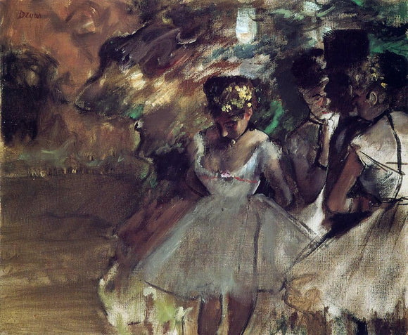  Edgar Degas Three Dancers behind the Scenes - Canvas Art Print