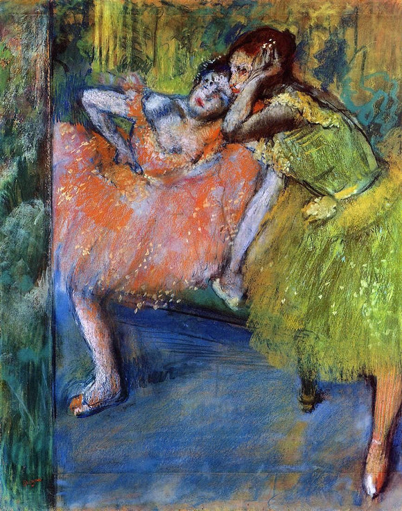 Edgar Degas Two Dancers in the Studio - Canvas Art Print