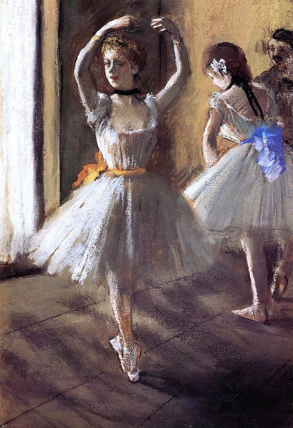  Edgar Degas Two Dancers in the Studio (also known as Dance School) - Canvas Art Print