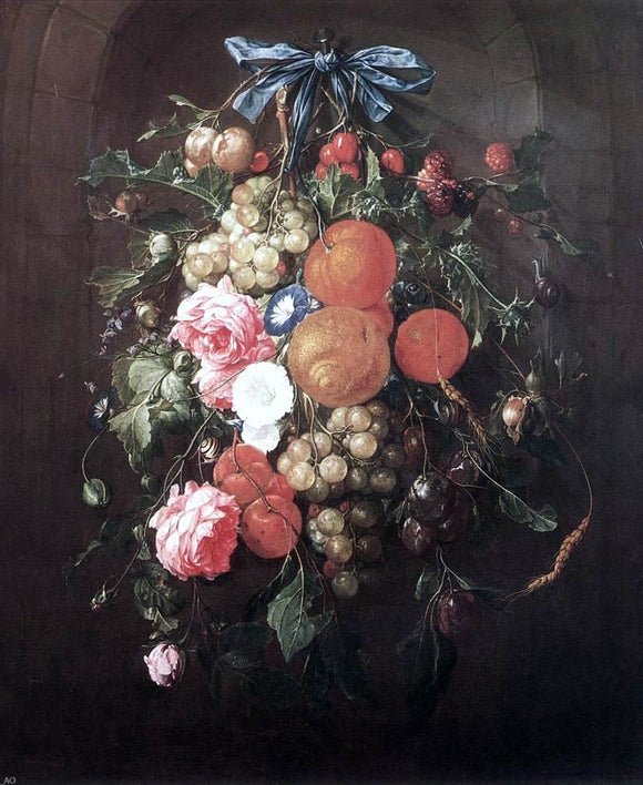 Cornelis De Heem Still-Life with Flowers - Canvas Art Print