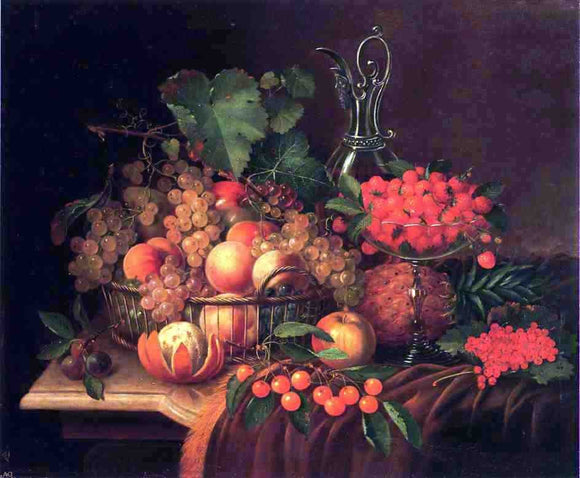  George Forster Still Life with Fruit - Canvas Art Print