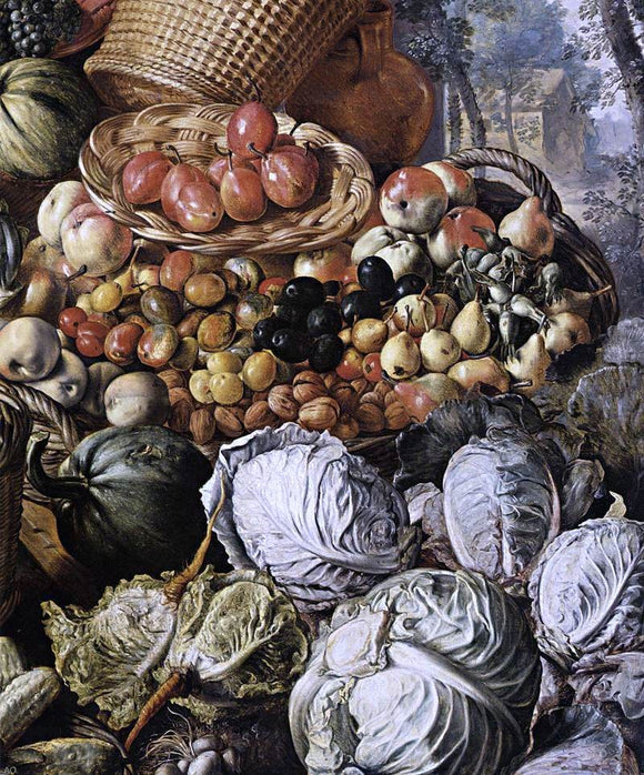  Joachim Beuckelaer Market Woman with Fruit, Vegetables and Poultry (detail) - Canvas Art Print