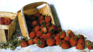  Joseph Decker Strawberries - Canvas Art Print