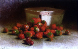  Joseph Decker Strawberries and Upright Box - Canvas Art Print