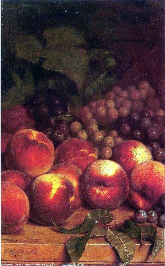  Lemuel Everett Wilmarth Peaches and Grapes - Canvas Art Print