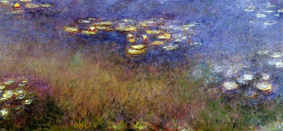  Claude Oscar Monet Agapanthus (center panel) - Canvas Art Print