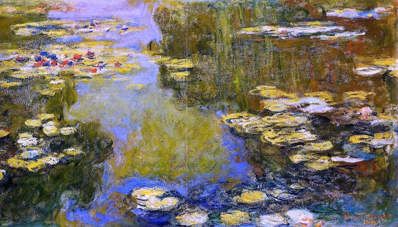  Claude Oscar Monet The Water-Lily Pond (detail) - Canvas Art Print