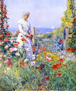  Frederick Childe Hassam In the Garden (also known as Celia Thaxter in Her Garden) - Canvas Art Print