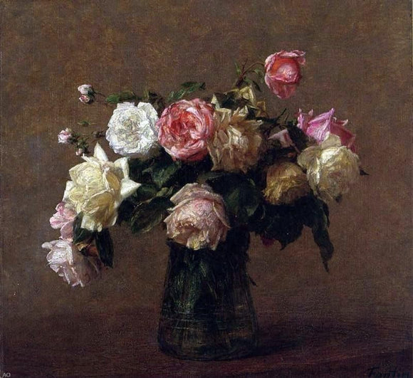  Henri Fantin-Latour Bouquet of Roses - Canvas Art Print