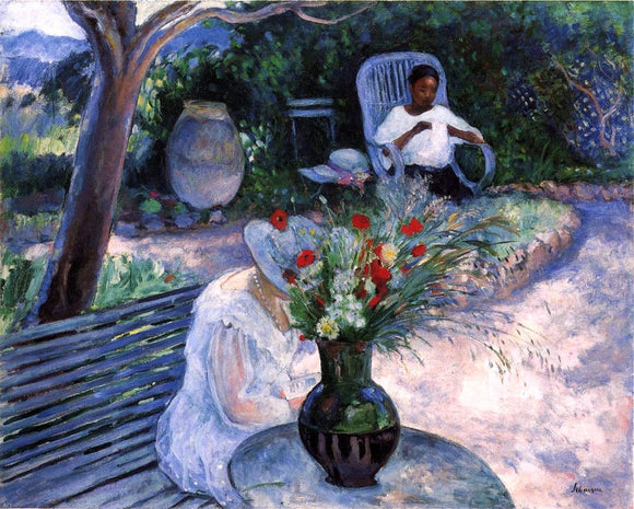  Henri Lebasque The Garden at Pradet - Canvas Art Print