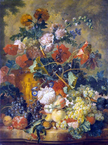  Jan Van Huysum Flowers and Fruit - Canvas Art Print