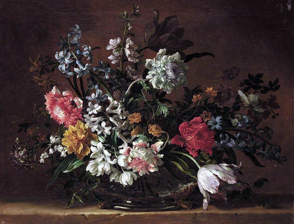  Jean-Baptiste Monnoyer Still-Life of Flowers - Canvas Art Print