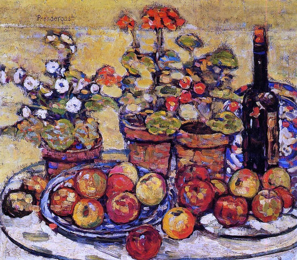  Maurice Prendergast Still Life - Fruit and Flowers - Canvas Art Print