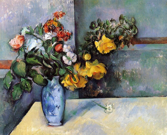  Paul Cezanne Still Life - Flowers in a Vase - Canvas Art Print
