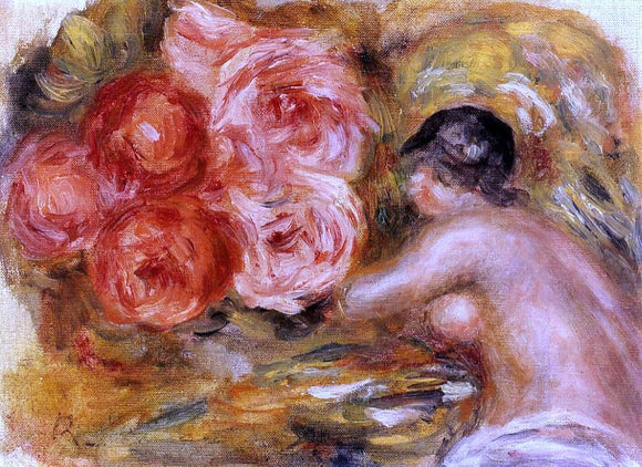  Pierre Auguste Renoir Roses and Study of Gabrielle - Canvas Art Print