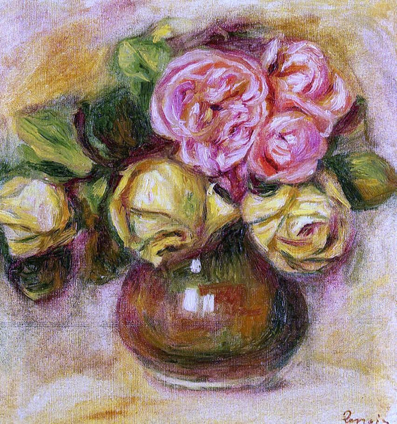  Pierre Auguste Renoir Vase of Roses - Canvas Art Print