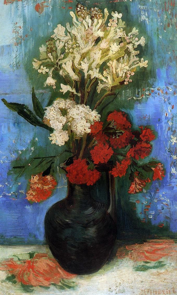  Vincent Van Gogh Vase with Carnations and Other Flowers - Canvas Art Print