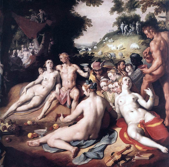  Cornelis Van Haarlem The Wedding of Peleus and Thetis (detail) - Canvas Art Print