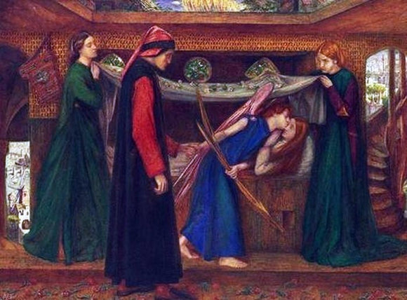  Dante Gabriel Rossetti Dante's Dream at the Time of the Death of Beatrice - Canvas Art Print