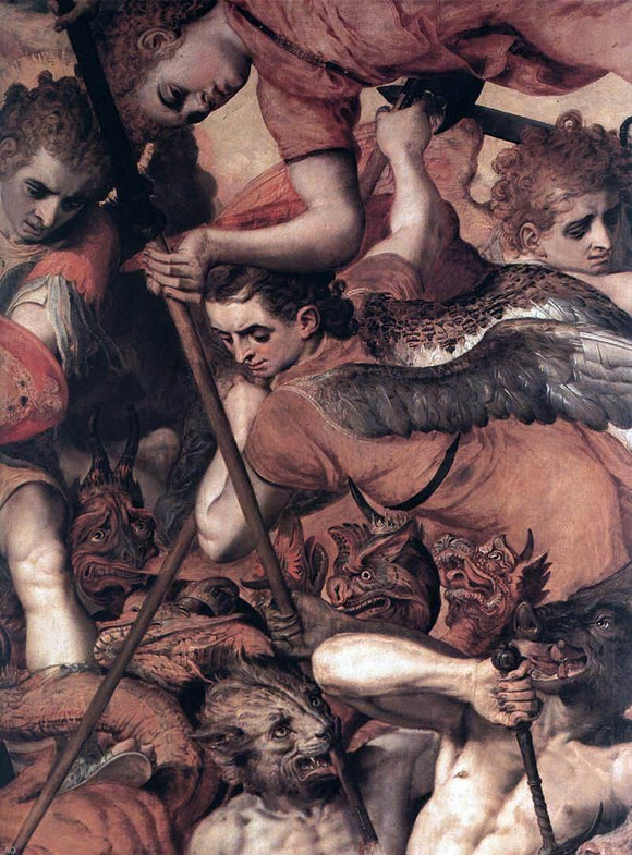  The Elder Frans Floris The Fall of the Rebellious Angels (detail) - Canvas Art Print
